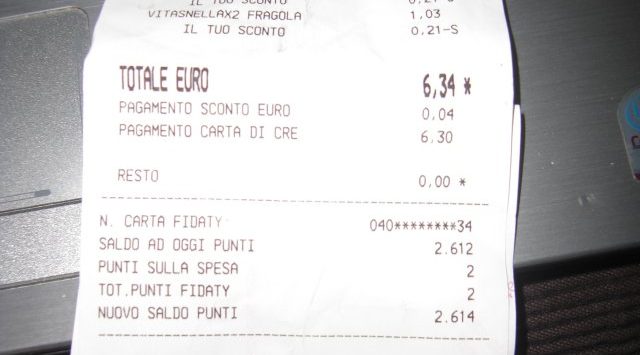 scegli il tuo sconto scontrino