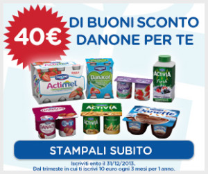 Buoni sconto Danone 40€