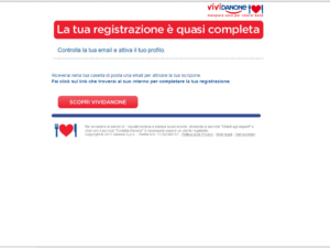 Registrazione Vividanone.it Buoni sconto da 40€ - step 3