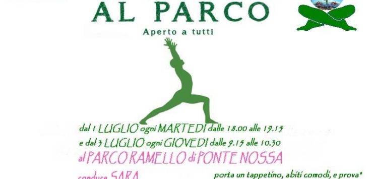 yoga al parco Ramello di Ponte Nossa Bergamo