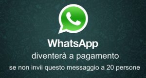 Whatsapp a pagamento da sabato mattina